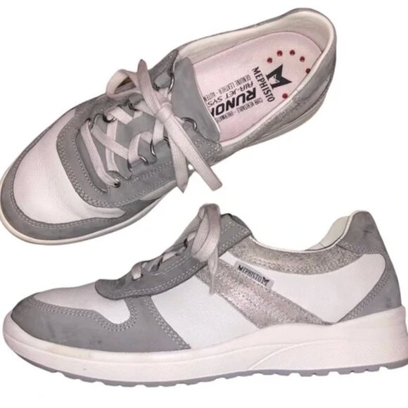 Mephisto Rebeca, white and gray leather with silver accents - Picture 6 of 6